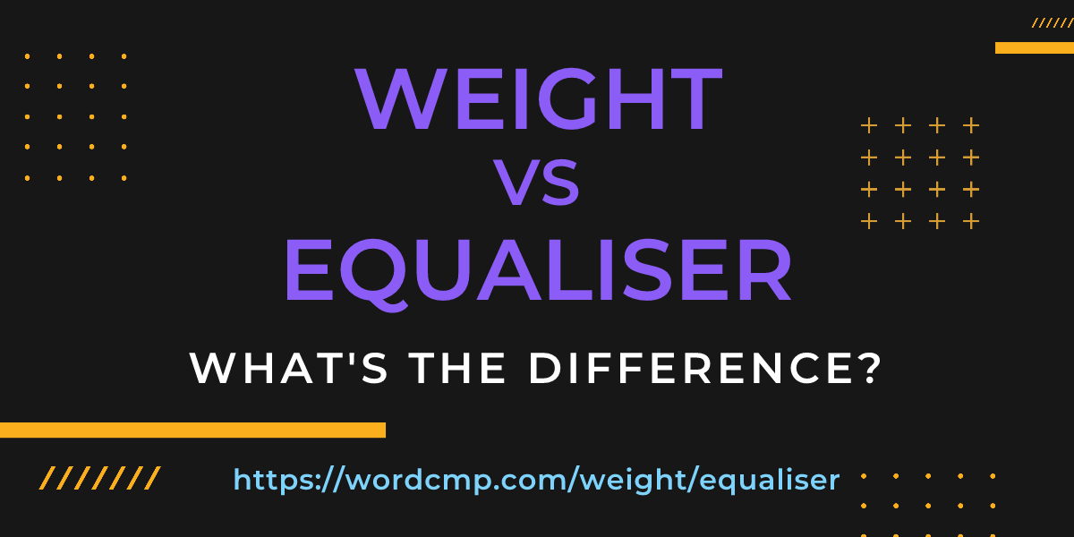 Difference between weight and equaliser