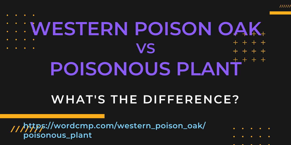 Difference between western poison oak and poisonous plant
