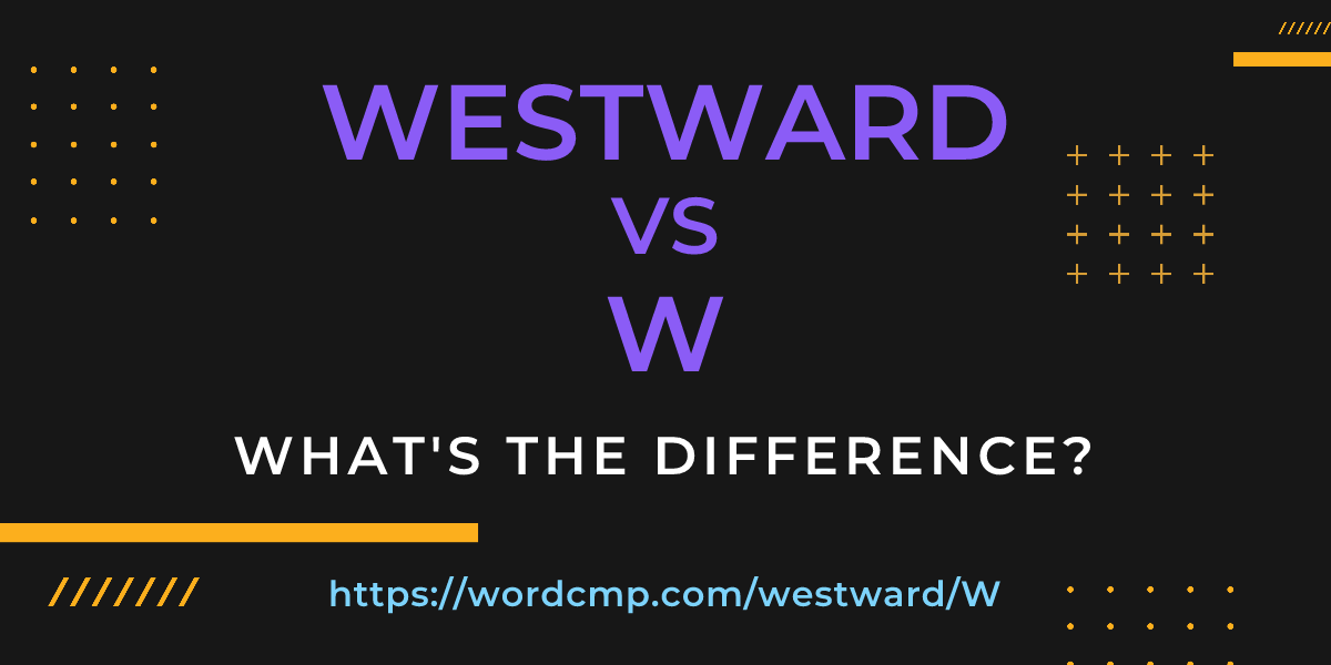 Difference between westward and W