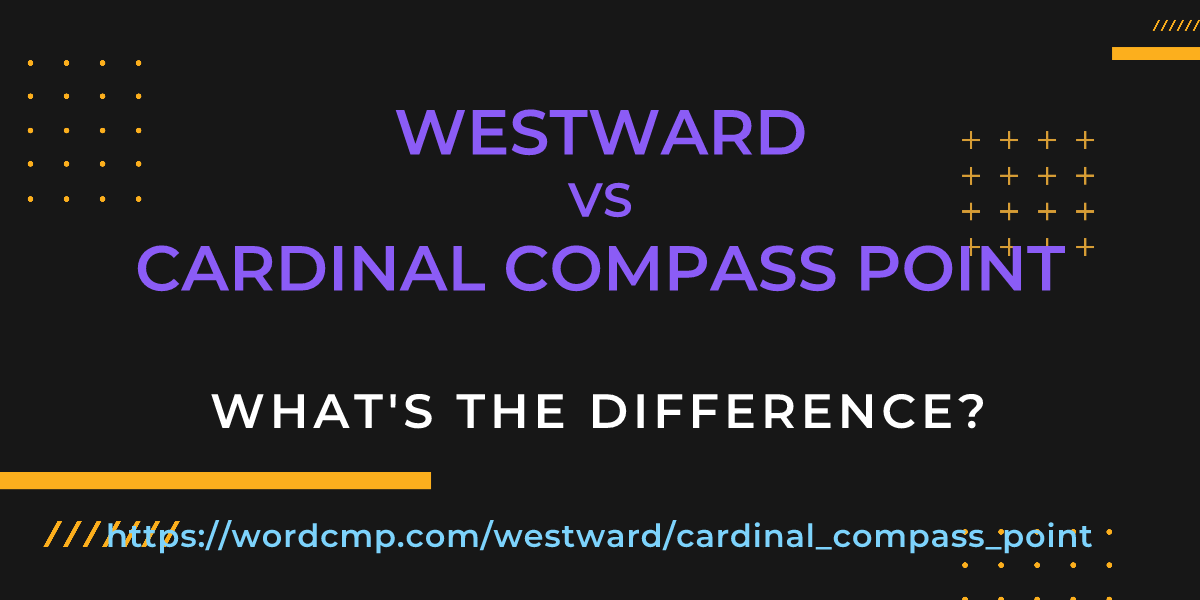 Difference between westward and cardinal compass point