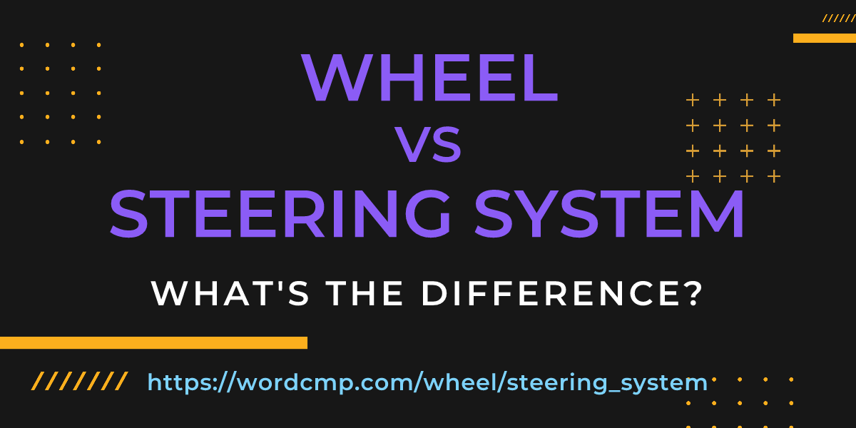 Difference between wheel and steering system