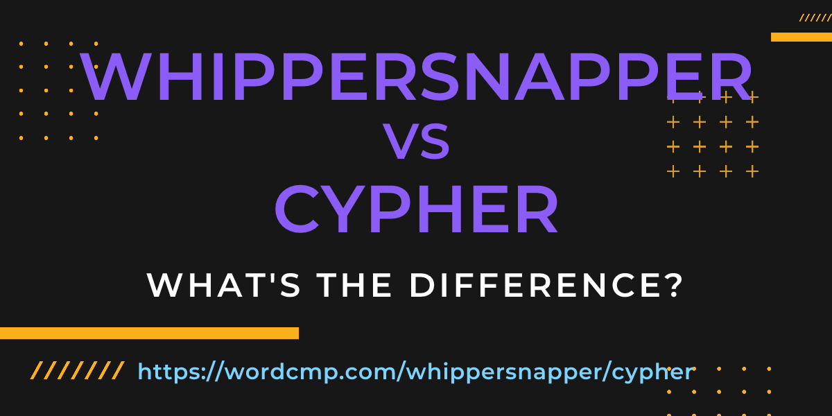 Difference between whippersnapper and cypher