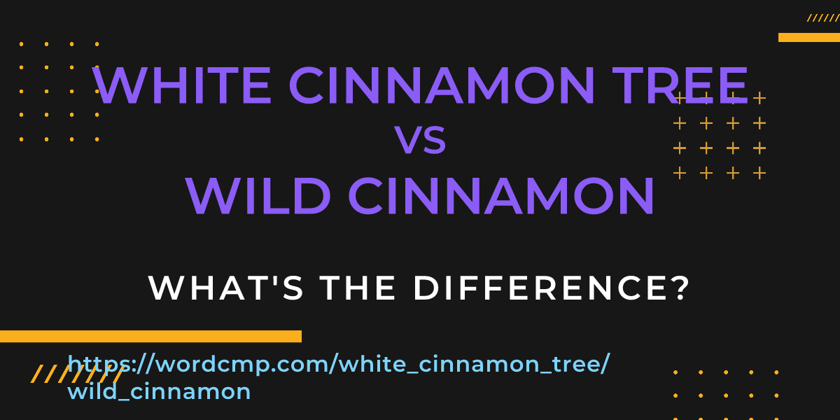 Difference between white cinnamon tree and wild cinnamon