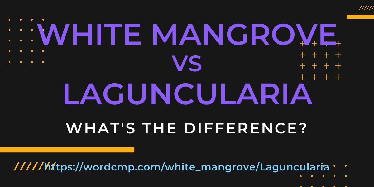 Difference between white mangrove and Laguncularia