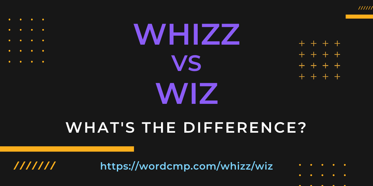 Difference between whizz and wiz
