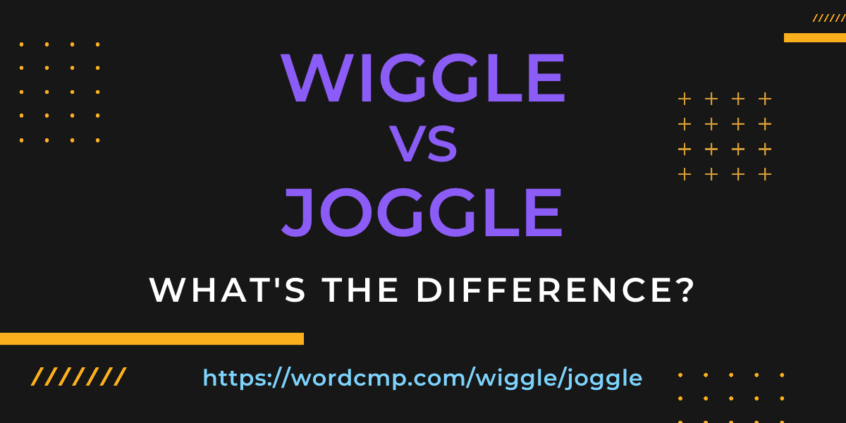 Difference between wiggle and joggle