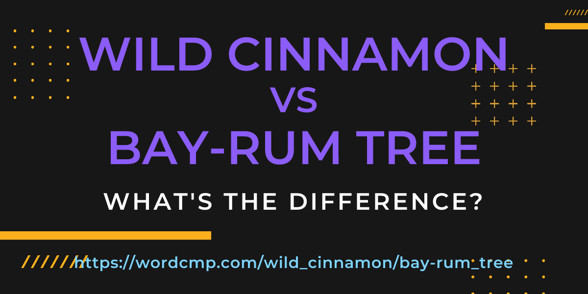 Difference between wild cinnamon and bay-rum tree