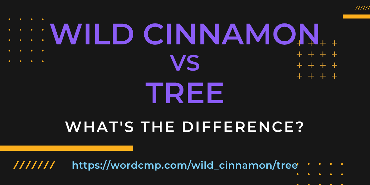 Difference between wild cinnamon and tree