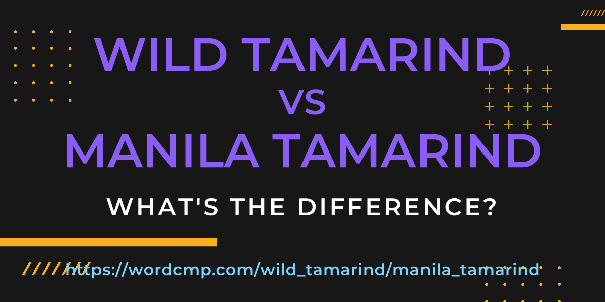 Difference between wild tamarind and manila tamarind