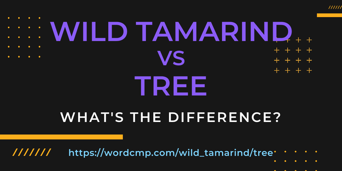 Difference between wild tamarind and tree
