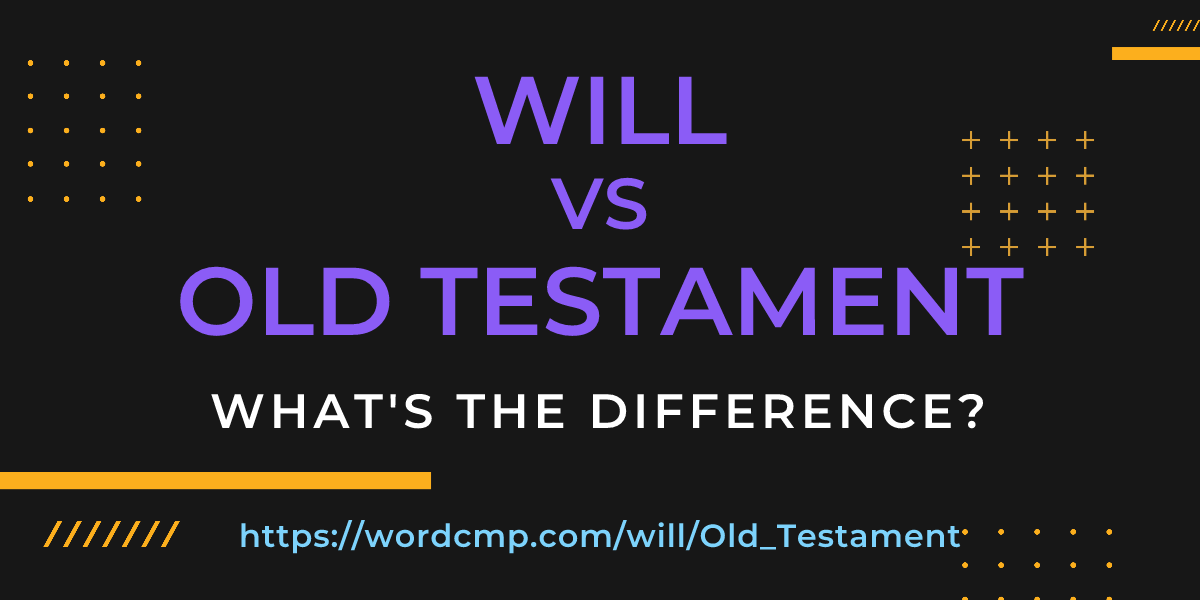 Difference between will and Old Testament
