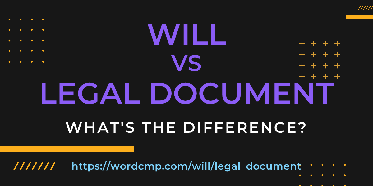 Difference between will and legal document