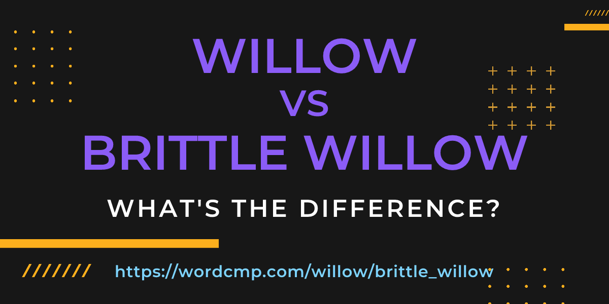 Difference between willow and brittle willow