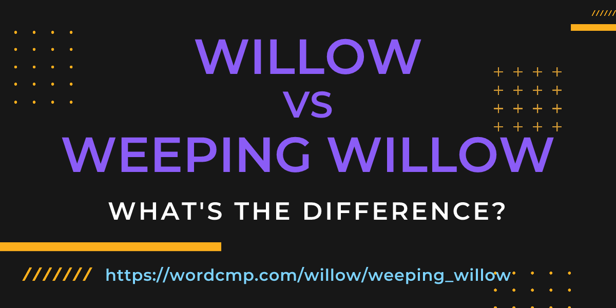 Difference between willow and weeping willow