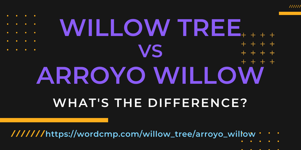 Difference between willow tree and arroyo willow