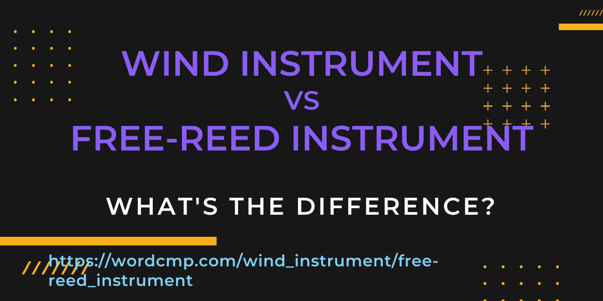 Difference between wind instrument and free-reed instrument
