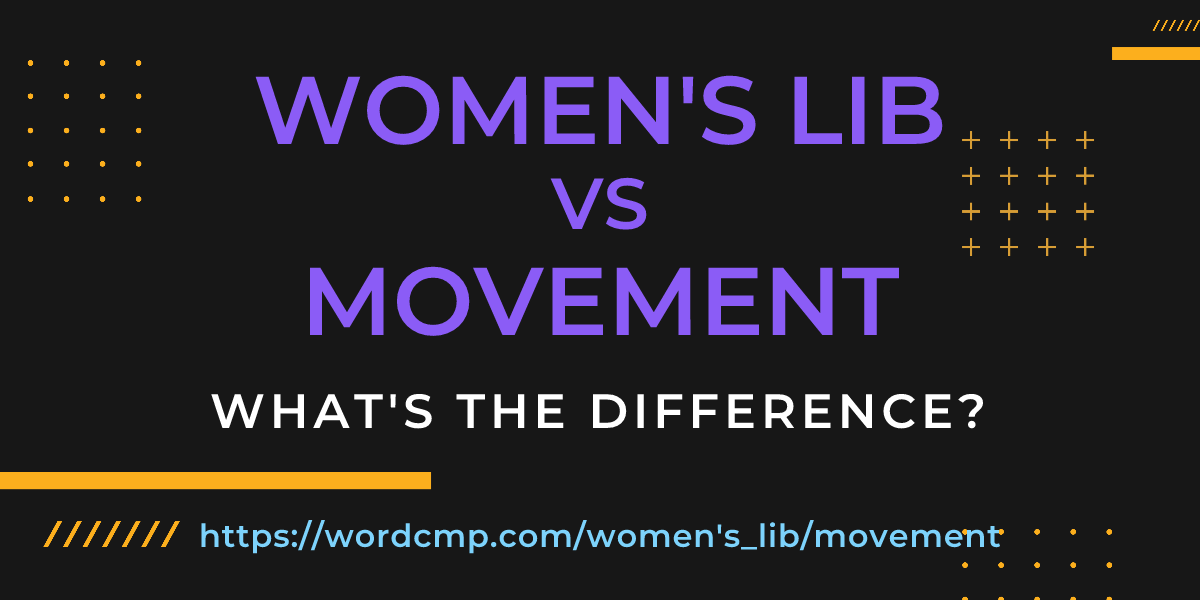 Difference between women's lib and movement