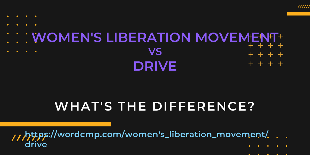 Difference between women's liberation movement and drive