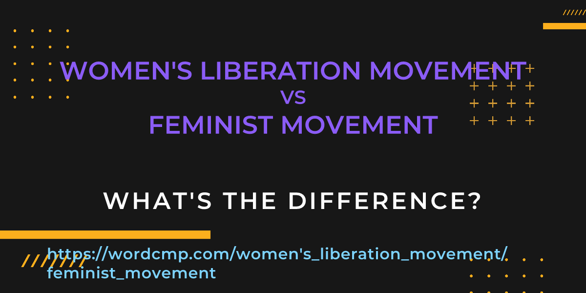 Difference between women's liberation movement and feminist movement