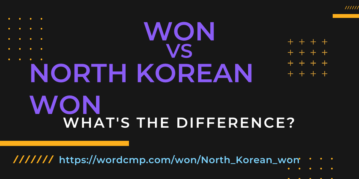 Difference between won and North Korean won