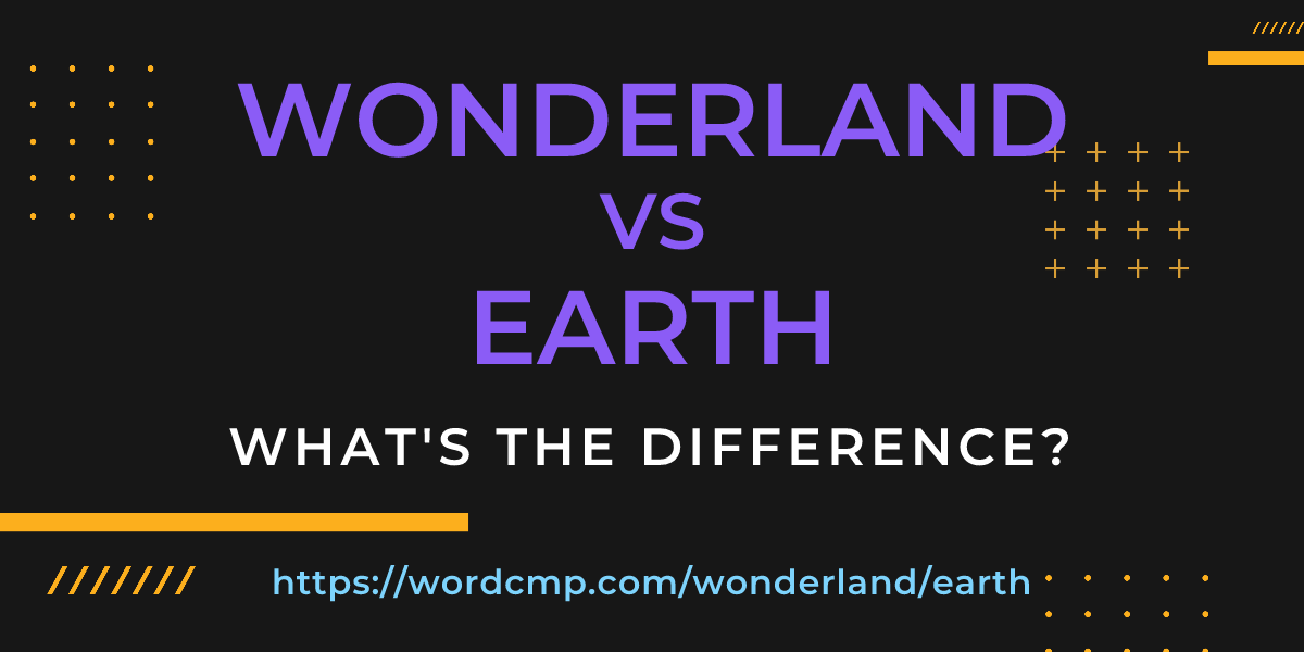 Difference between wonderland and earth