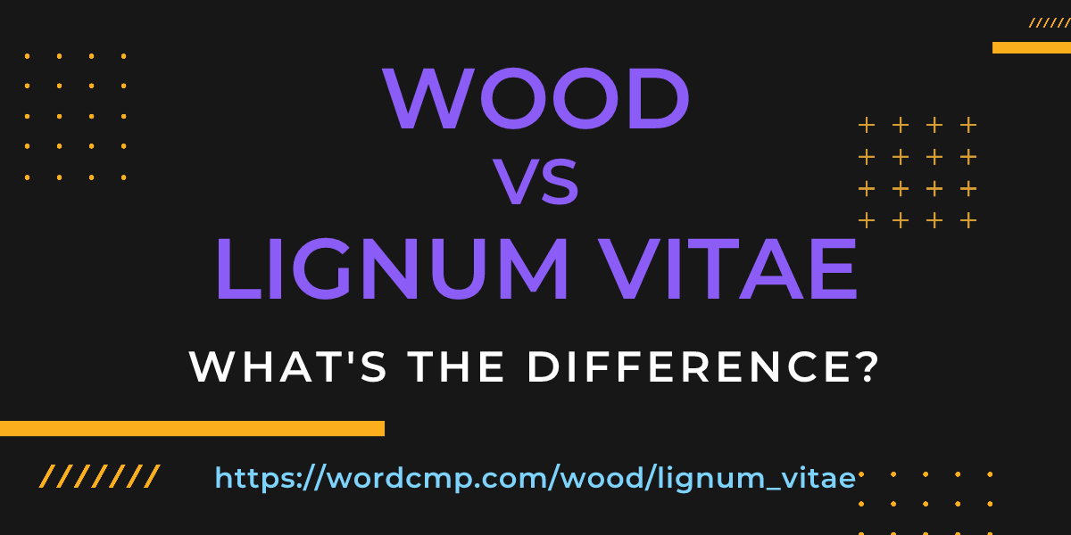 Difference between wood and lignum vitae