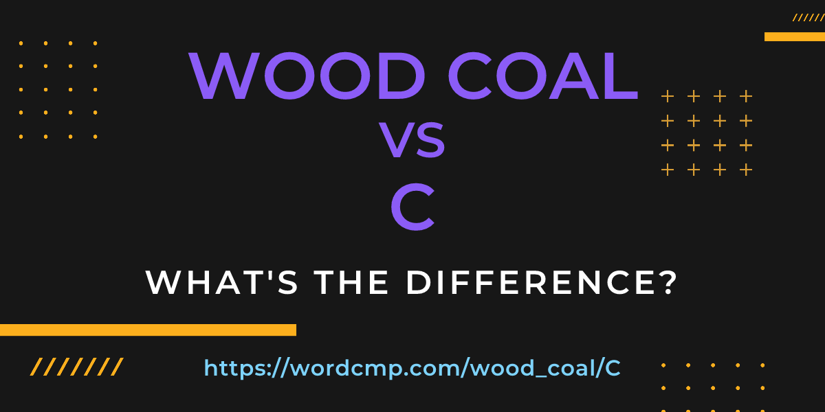 Difference between wood coal and C
