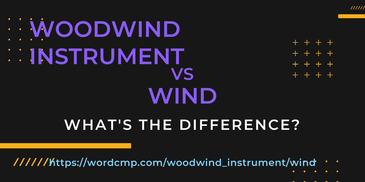 Difference between woodwind instrument and wind