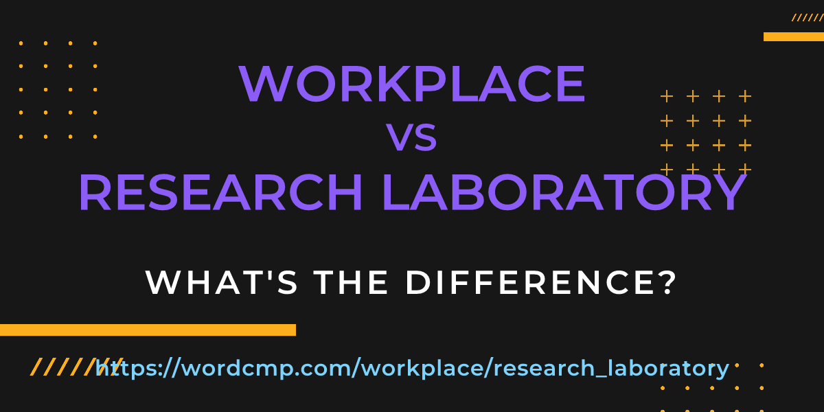 Difference between workplace and research laboratory