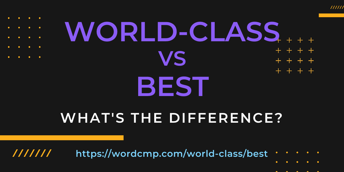 Difference between world-class and best