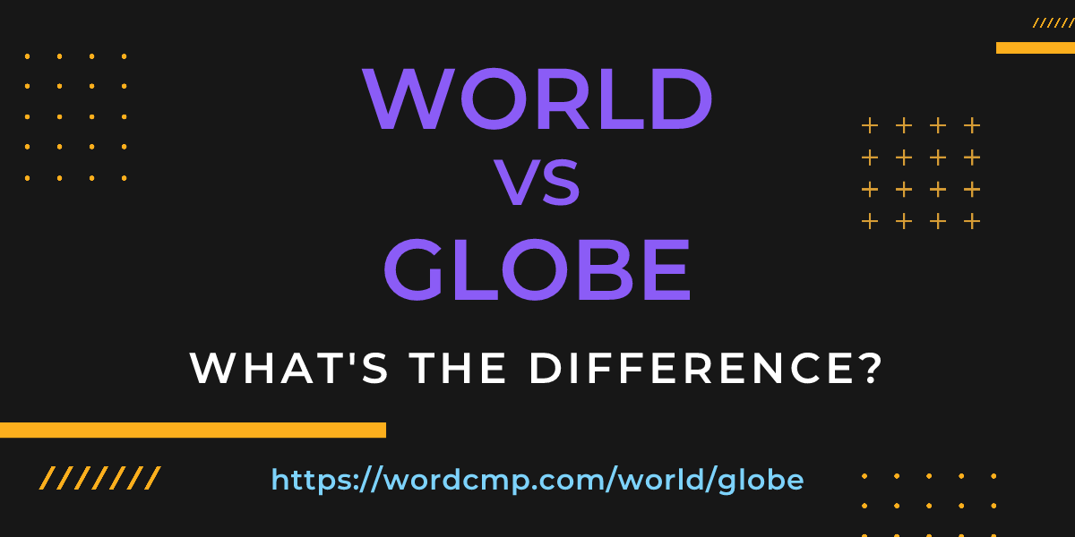 Difference between world and globe