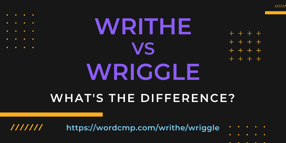 Difference between writhe and wriggle
