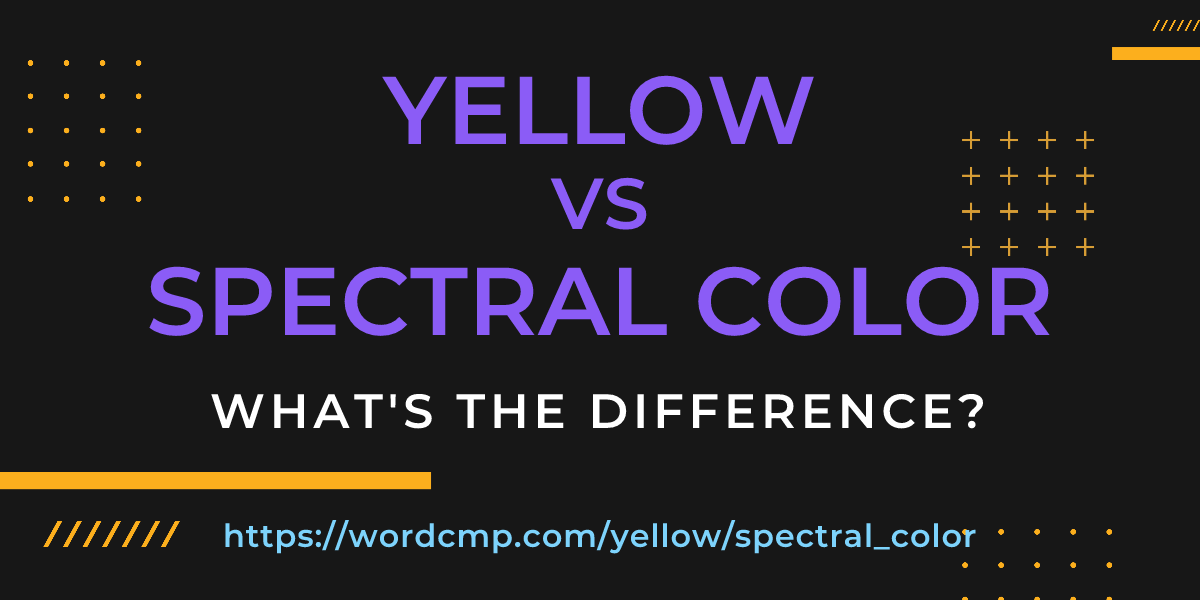 Difference between yellow and spectral color