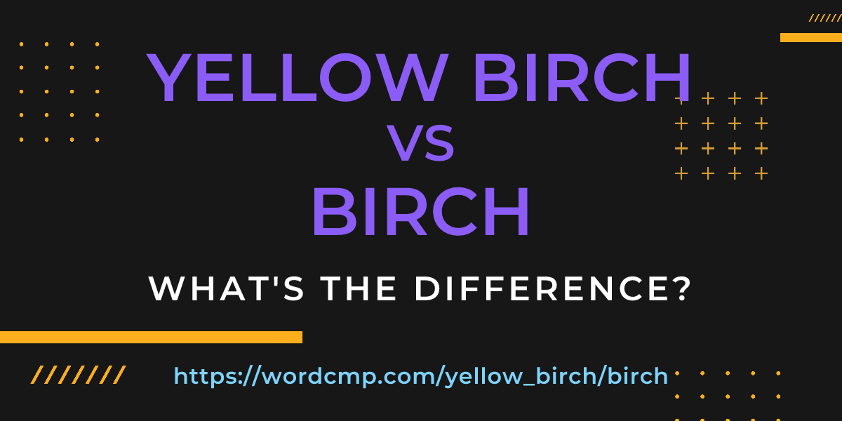 Difference between yellow birch and birch
