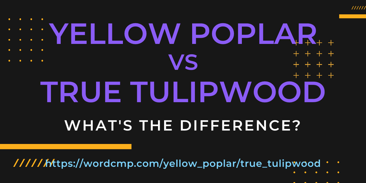 Difference between yellow poplar and true tulipwood