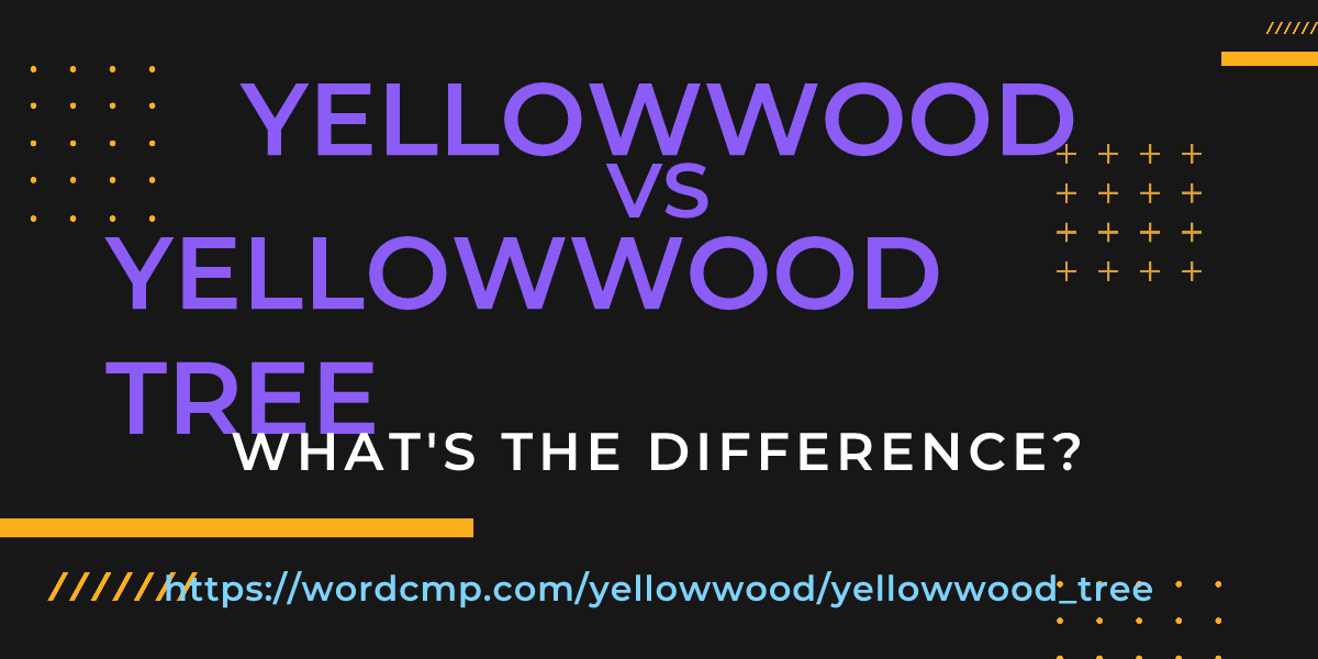 Difference between yellowwood and yellowwood tree