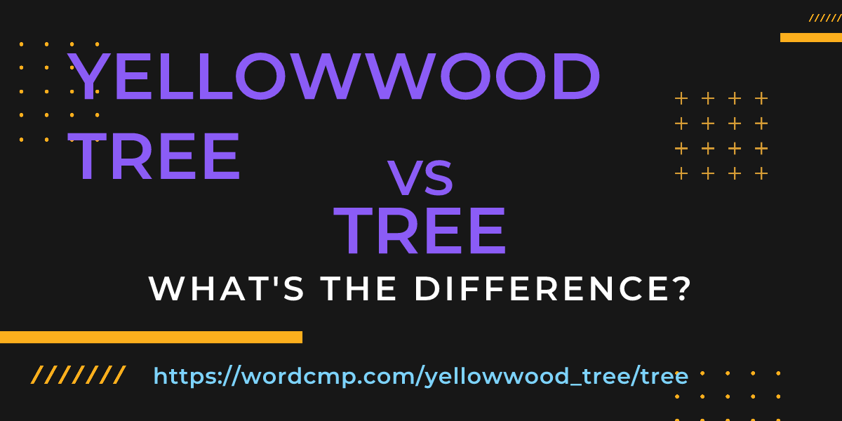 Difference between yellowwood tree and tree