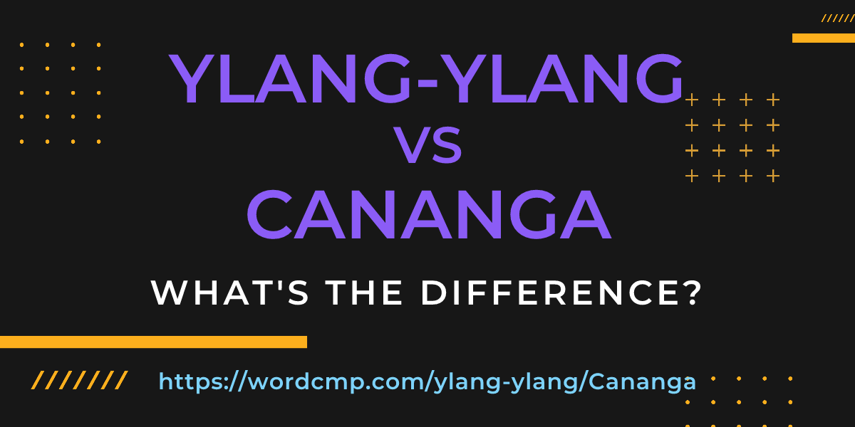 Difference between ylang-ylang and Cananga