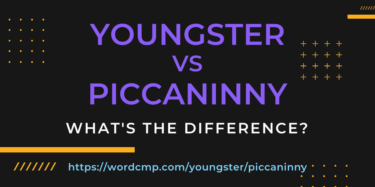 Difference between youngster and piccaninny