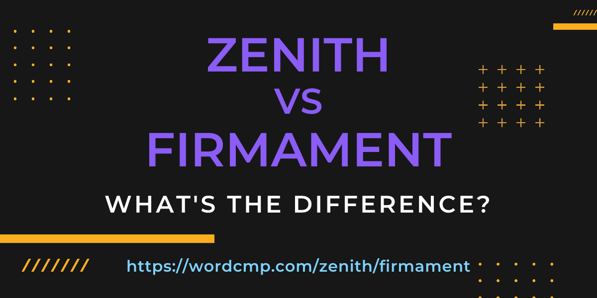 Difference between zenith and firmament