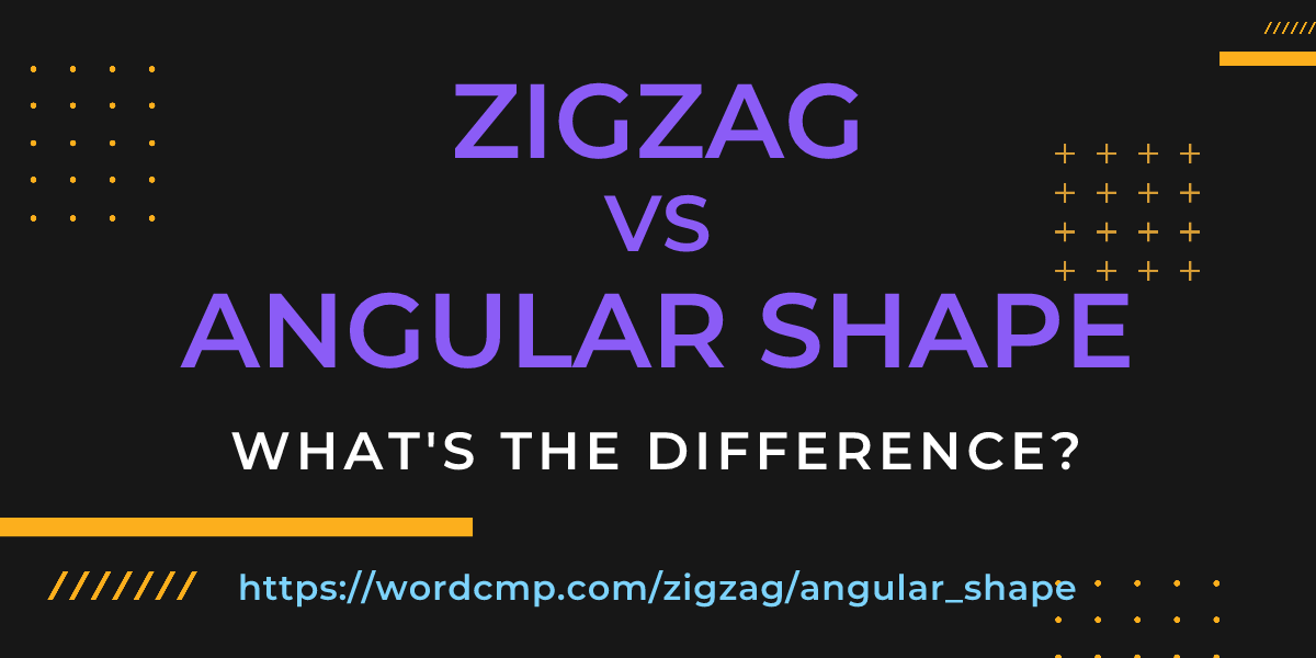 Difference between zigzag and angular shape