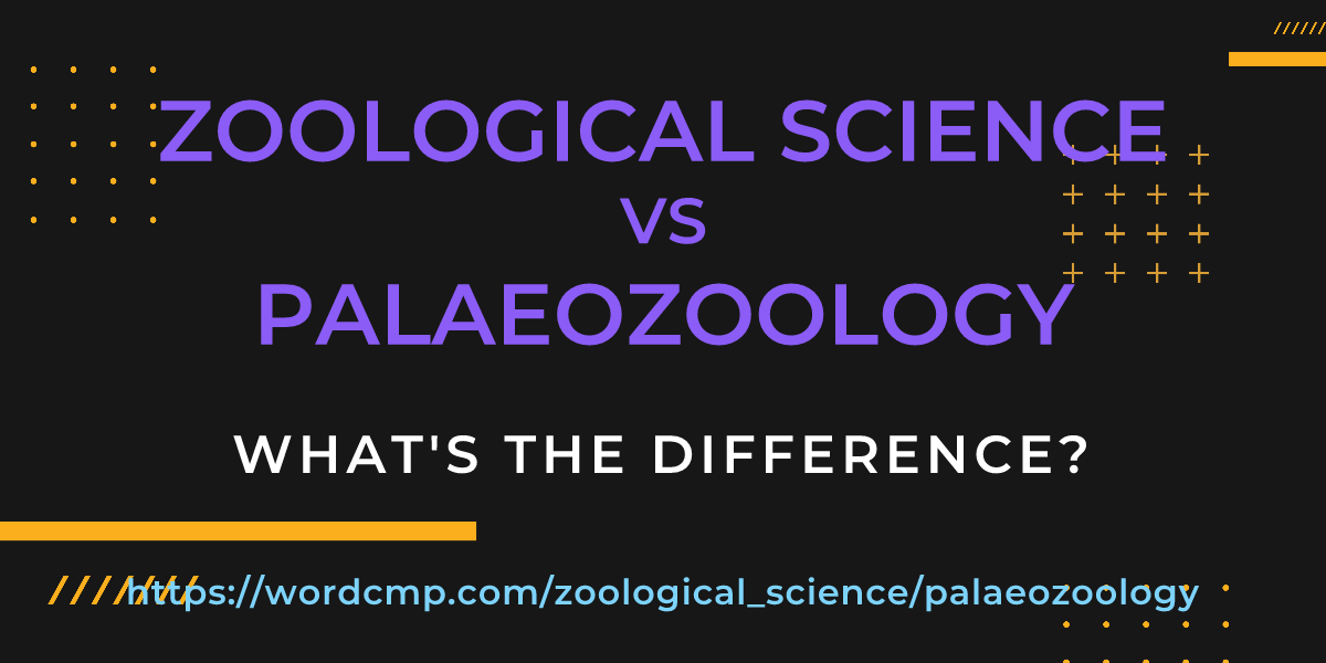 Difference between zoological science and palaeozoology