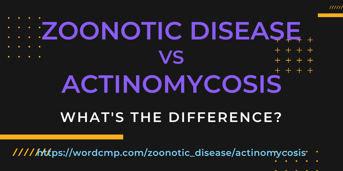 Difference between zoonotic disease and actinomycosis