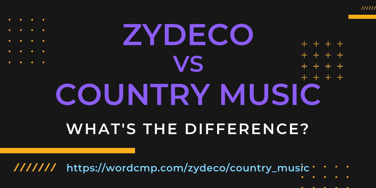 Difference between zydeco and country music