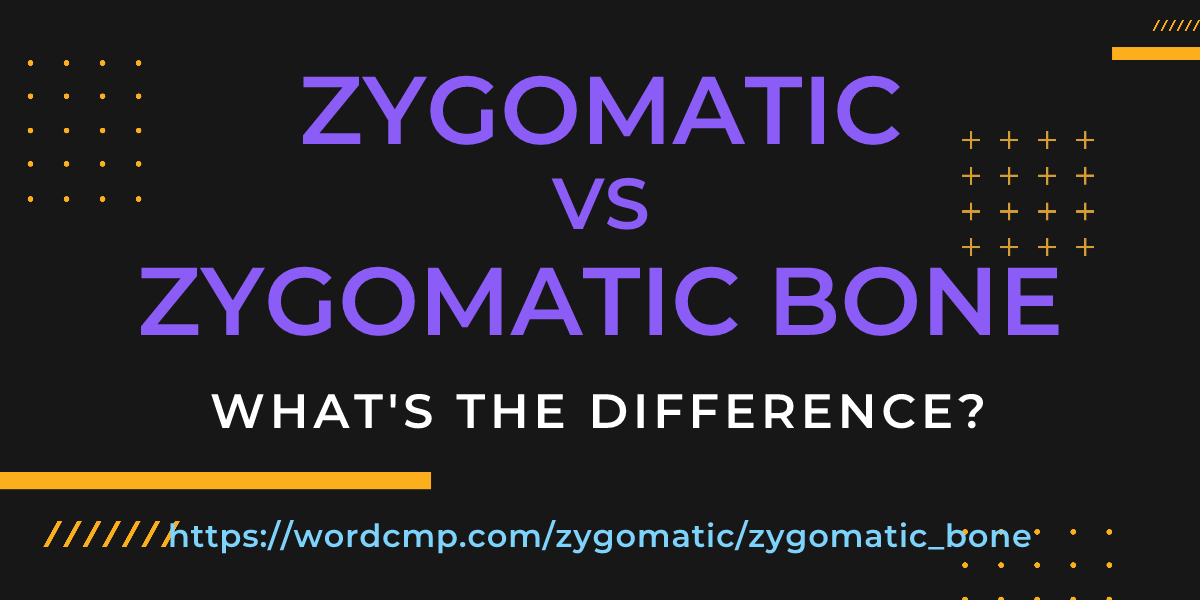 Difference between zygomatic and zygomatic bone