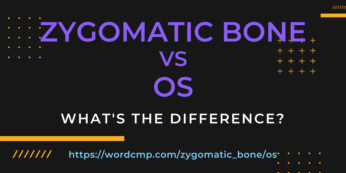 Difference between zygomatic bone and os